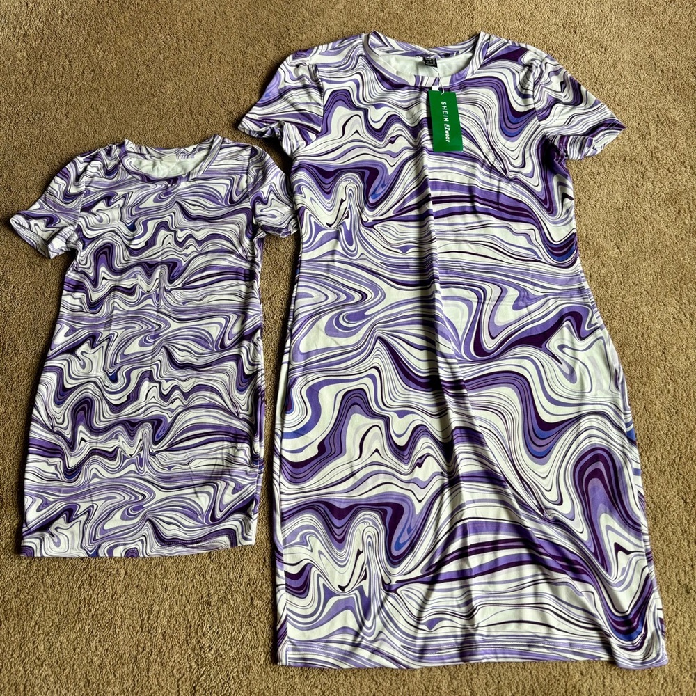 Shein Mommy & Me matching dresses (sz XL and 6T)